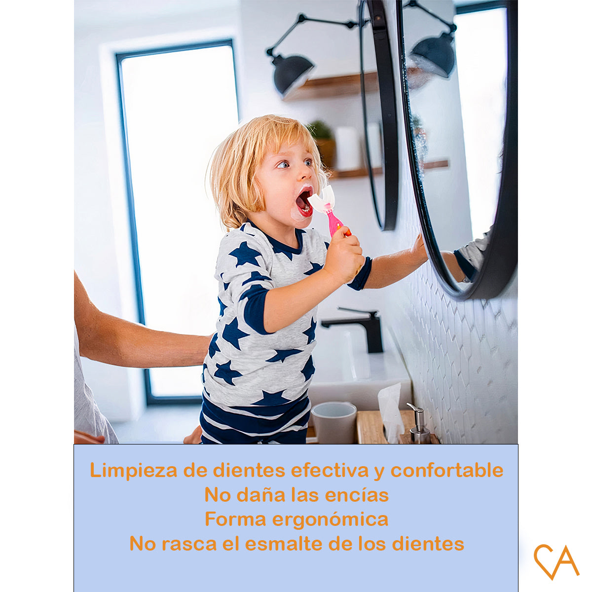 🦷 CEPILLO DE DIENTES INFANTIL EN FORMA DE U – APRENDIZAJE FÁCIL Y DIVERTIDO
